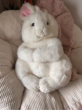 Giant Huggable Plush Bunny Rabbit Brown Eyes